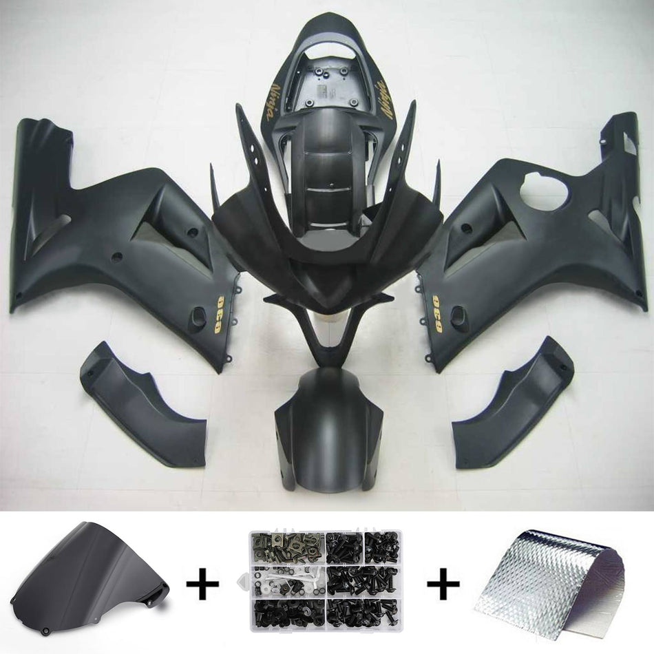 2003-2004 カワサキ ZX6R 636 Amotopart インジェクションフェアリングキット ボディワーク プラスチック ABS #110