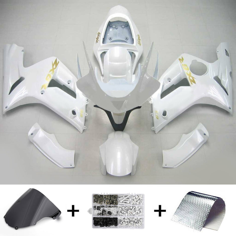2003-2004 カワサキ ZX6R 636 Amotopart インジェクションフェアリングキット ボディワーク プラスチック ABS #107