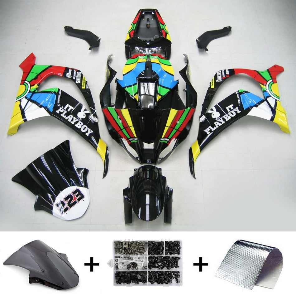 2011-2015 カワサキ ZX10R Amotopart インジェクションフェアリングキット ボディワーク プラスチック ABS #117
