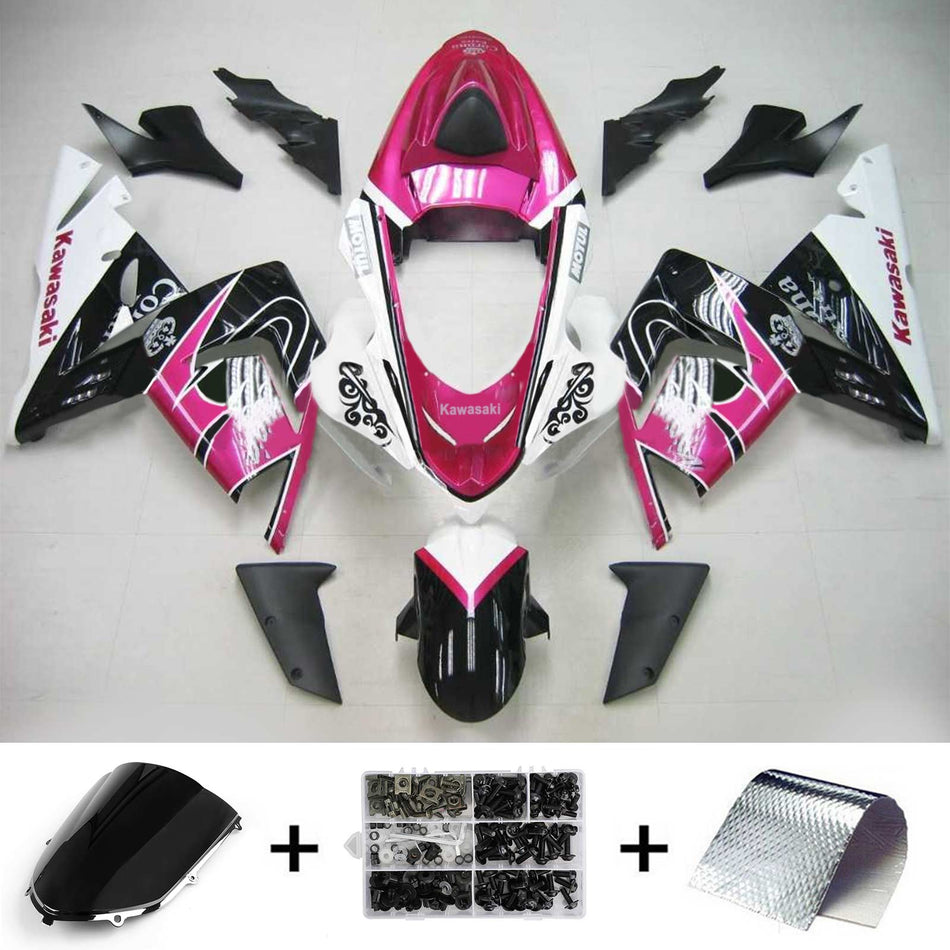 2004-2005 カワサキ ZX10R Amotopart インジェクションフェアリングキット ボディワーク プラスチック ABS #107