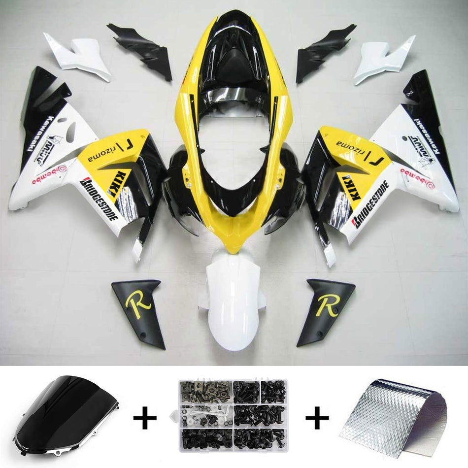 2004-2005 カワサキ ZX10R Amotopart インジェクションフェアリングキット ボディワーク プラスチック ABS #118