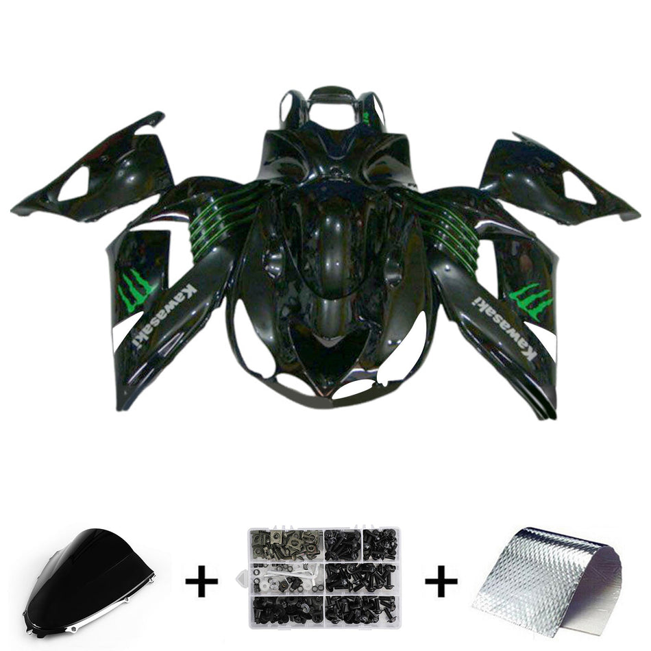 2006-2011 カワサキ ZX14R ZZR1400 インジェクションフェアリングキット ボディワーク