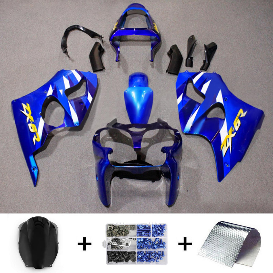 2000-2002 カワサキ ZX6R 636 2005-2008 ZZR600 インジェクションフェアリングキット ボディワーク#120