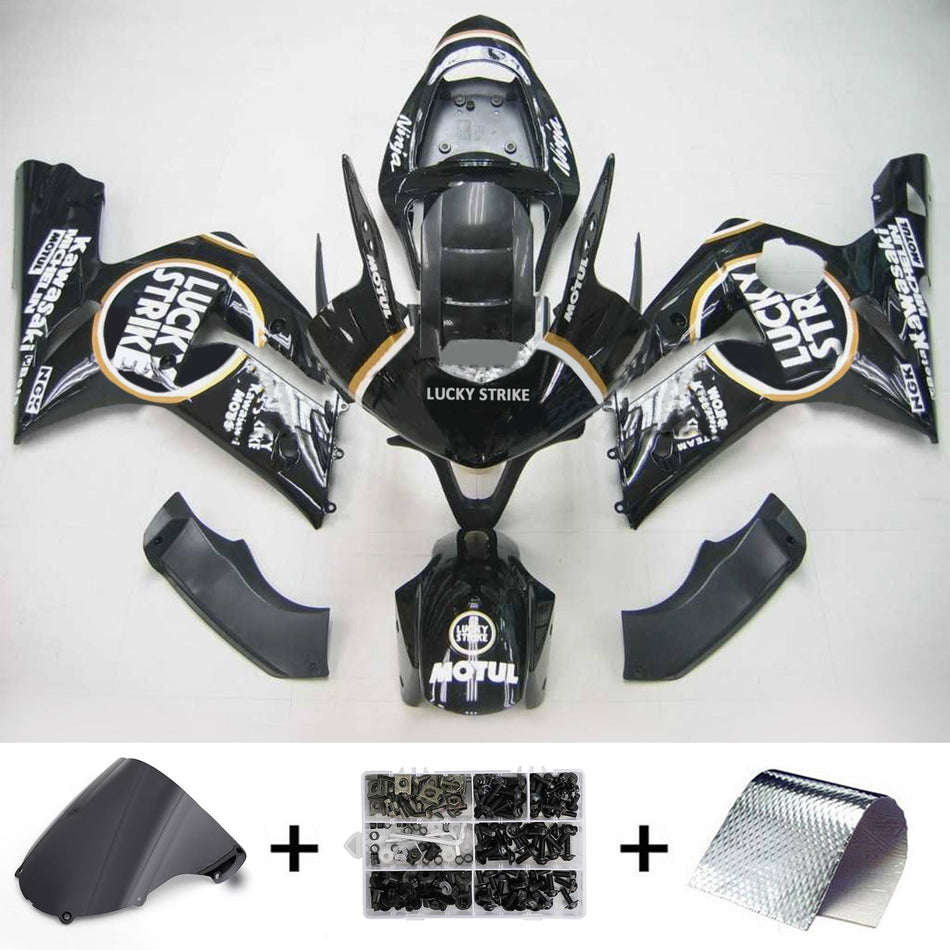 2003-2004 カワサキ ZX6R 636 Amotopart インジェクションフェアリングキット ボディワーク プラスチック ABS #104