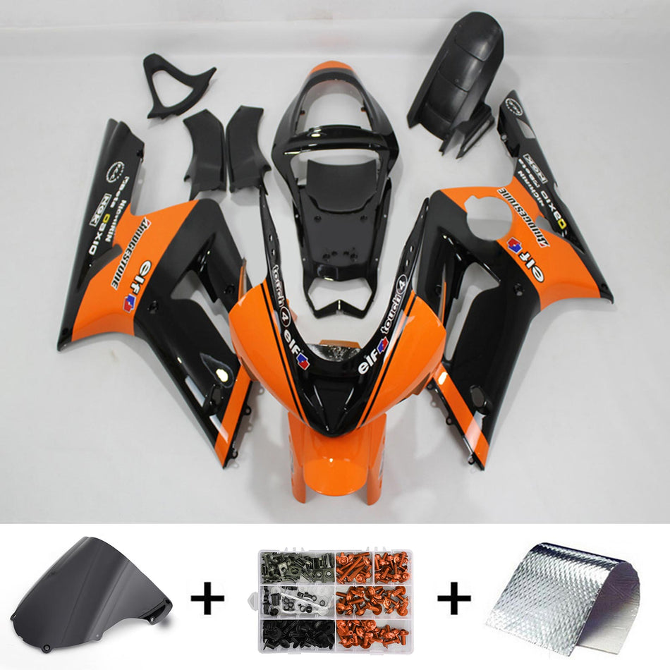 2003-2004 カワサキ ZX6R 636 インジェクションフェアリングキット ボディワーク プラスチック ABS#128