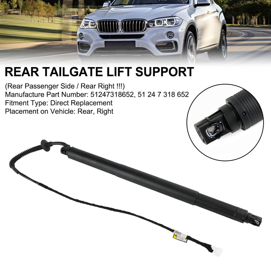 2014-2019 BMW X6 F16 F86 リア右テールゲートパワーリフトサポート 51247318652