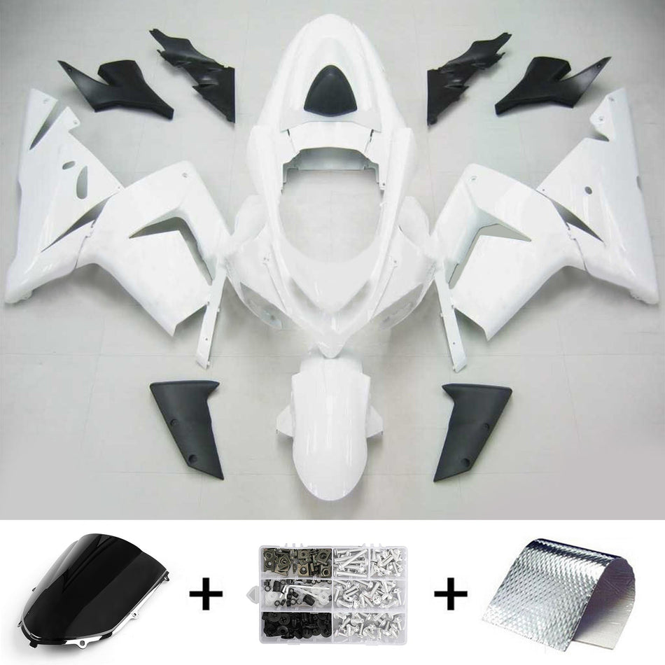 2004-2005 カワサキ ZX10R Amotopart インジェクションフェアリングキット ボディワーク プラスチック ABS #128