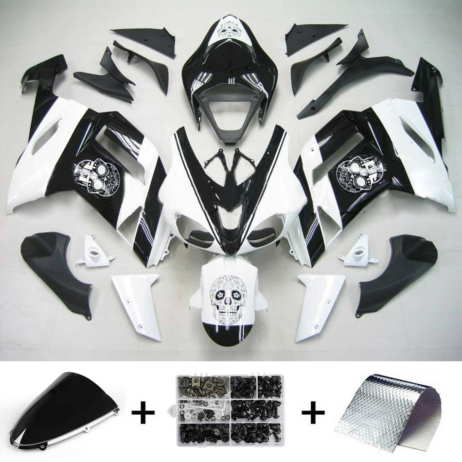 2007-2008 カワサキ ZX6R 636 Amotopart インジェクションフェアリングキット ボディワーク プラスチック ABS #129