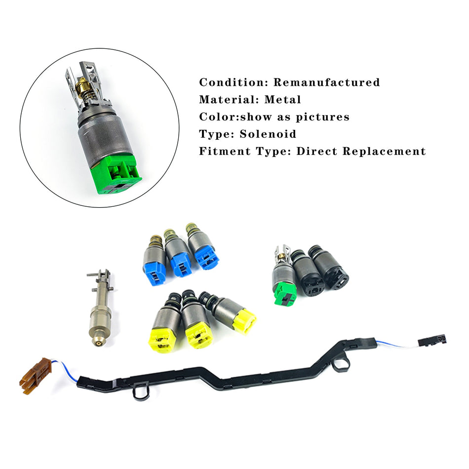 9PCS 6HP26 6HP28 6HP32 トランスミッションソレノイド BMW 750i 760Li用