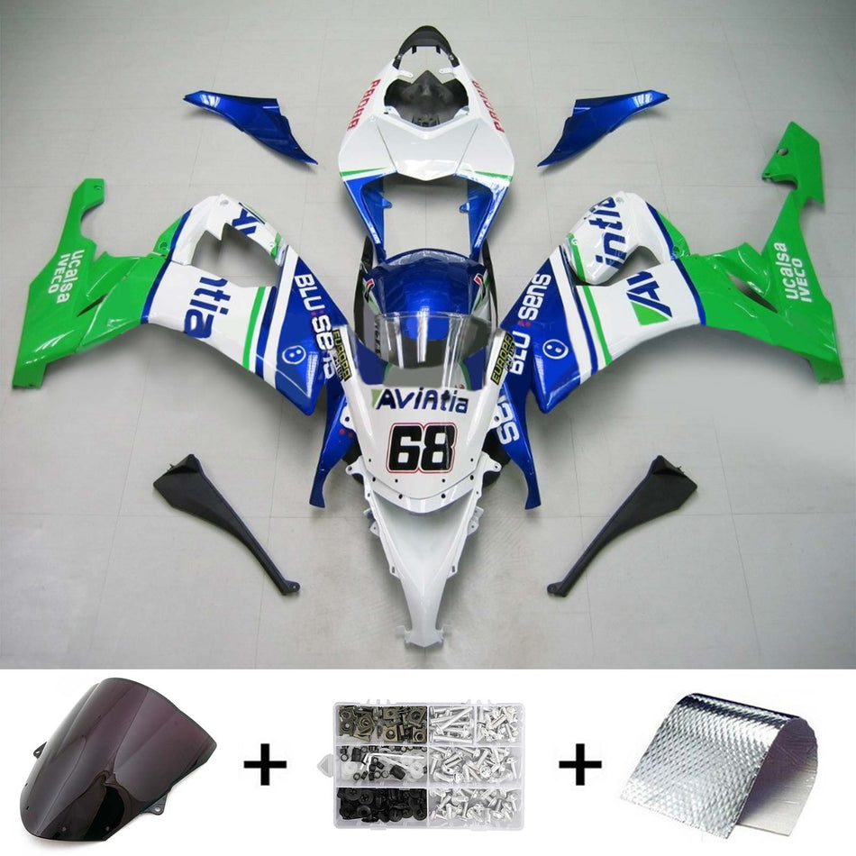 2008-2010 カワサキ ZX10R Amotopart インジェクションフェアリングキット ボディワーク プラスチック ABS #116