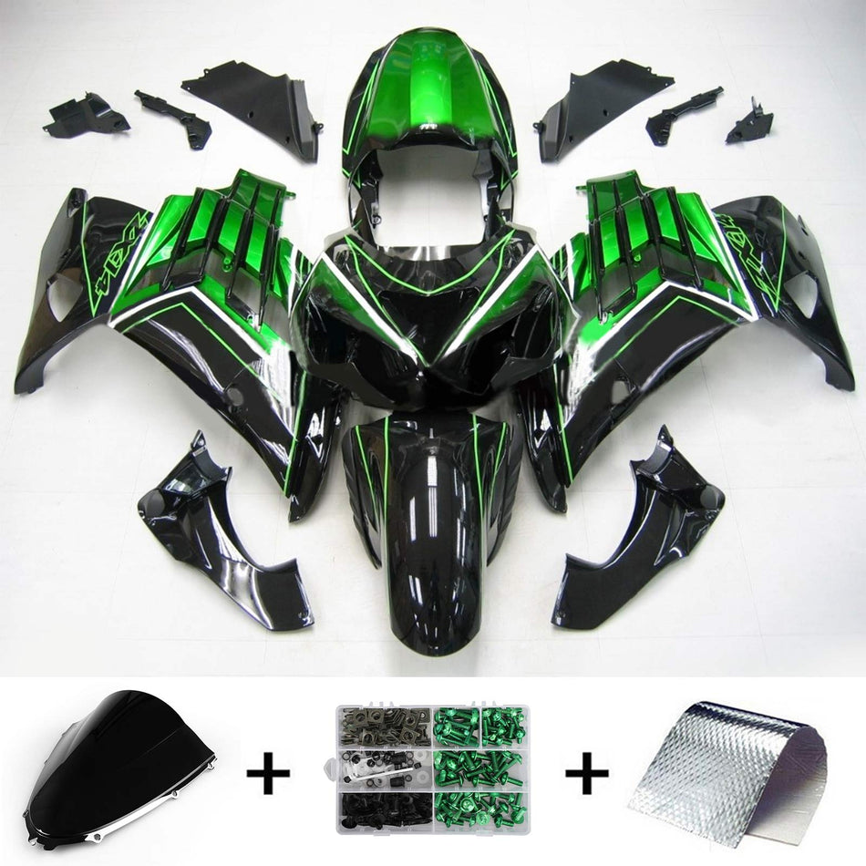 2012-2021 カワサキ ZX14R Amotopart インジェクションフェアリングキット ボディワーク プラスチック ABS #104