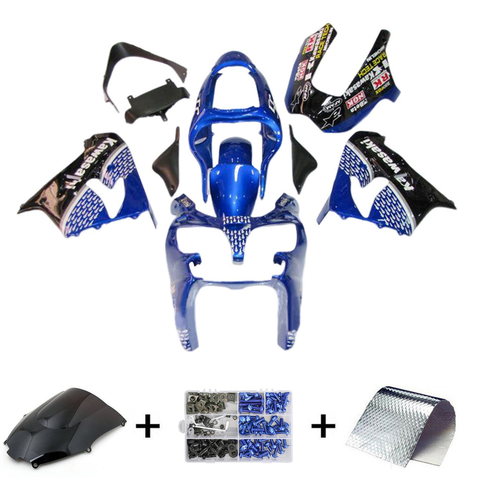 2000-2001 カワサキ ZX9R インジェクションフェアリングキット ボディワーク プラスチック ABS