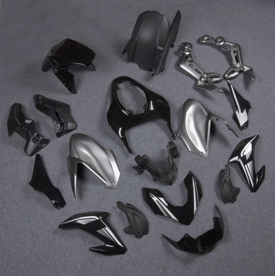 2017-2019 カワサキ Z900 シルバー ブラック インジェクション プラスチック ボディワーク ジェネリック