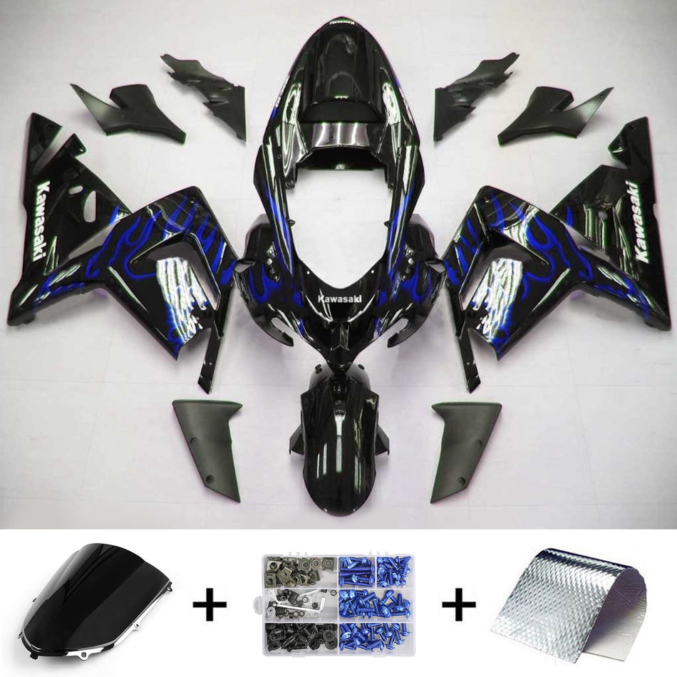 2004-2005 カワサキ ZX10R Amotopart インジェクションフェアリングキット ボディワーク プラスチック ABS #102