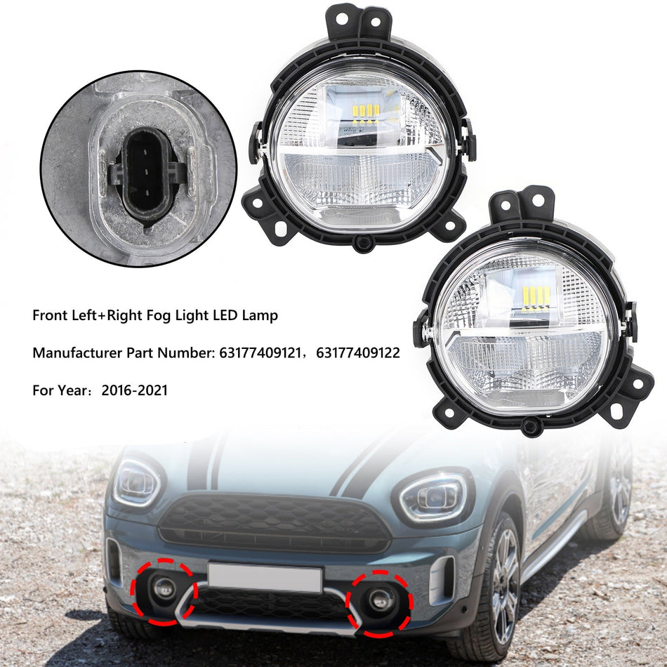 フロントバンパー 左右フォグランプ BMW Mini Countryman F60 2016-2021 汎用