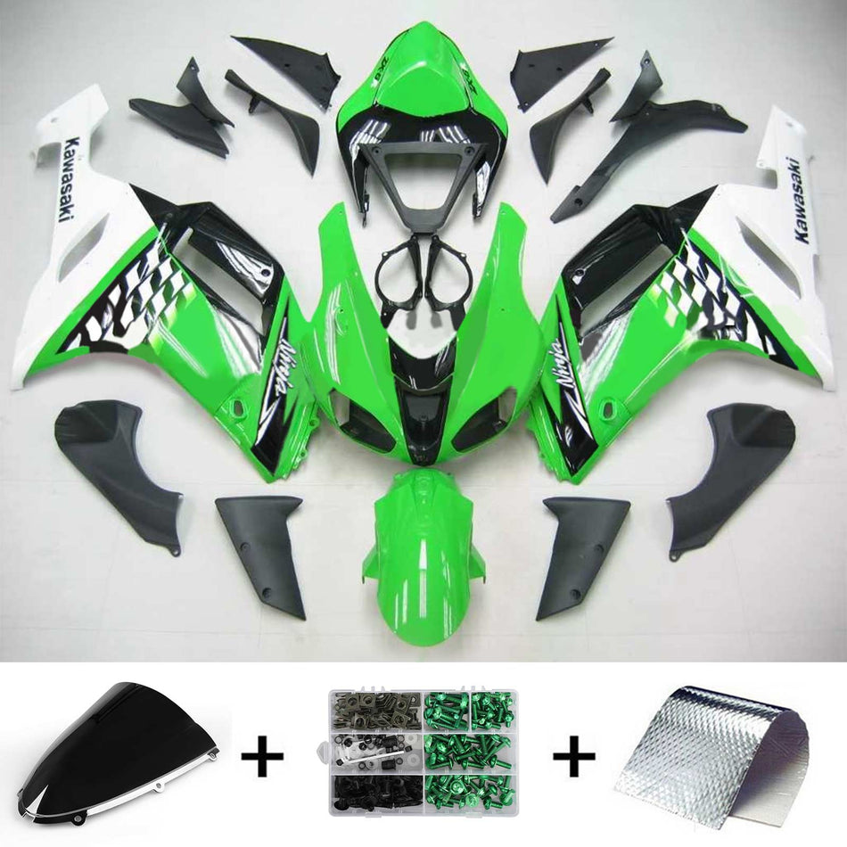2007-2008 カワサキ ZX6R 636 Amotopart インジェクションフェアリングキット ボディワーク プラスチック ABS #103