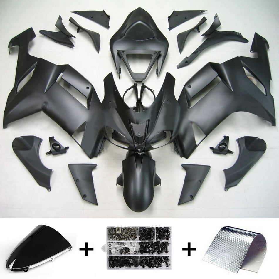 2007-2008 カワサキ ZX6R 636 Amotopart インジェクションフェアリングキット ボディワーク プラスチック ABS #127