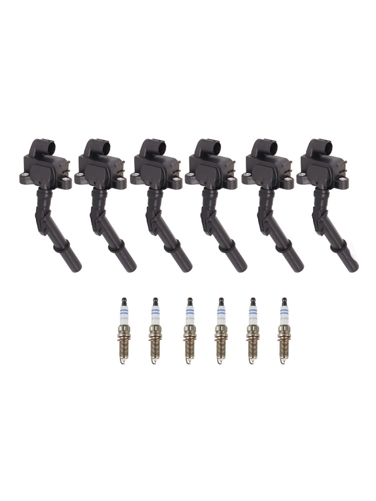 2014-2018 メルセデスベンツ CLS63 AMG S V8 5.5L イグニッションコイル + スパークプラグ UF741 6個 2769063700