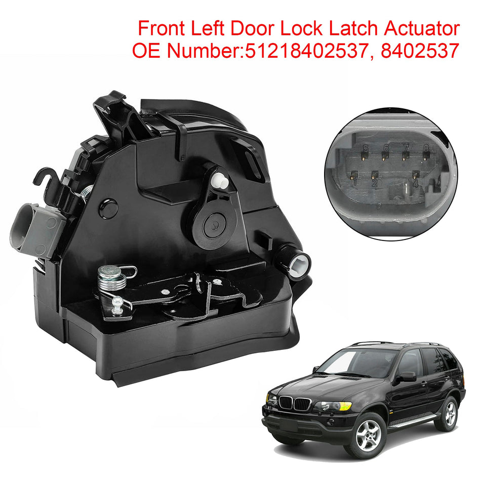 フロント左ドアロックラッチキャッチアクチュエーター 51218402537 BMW X5 E53 2000-2006用