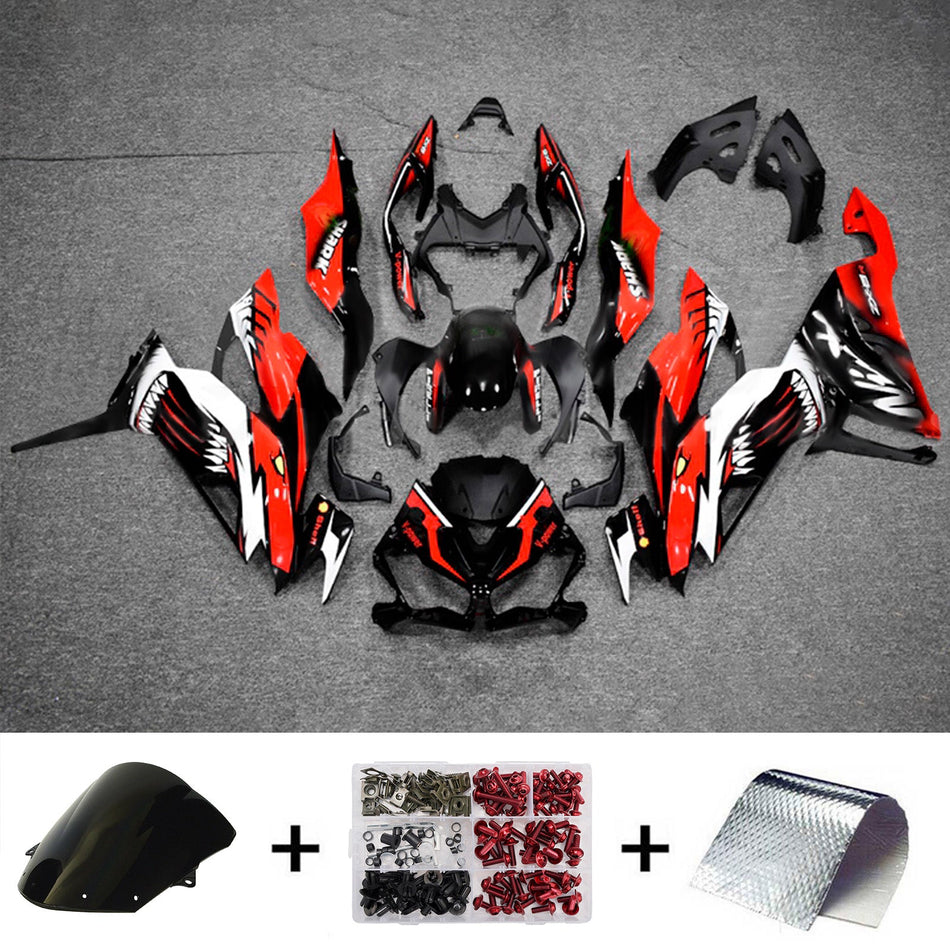 インジェクションフェアリングキット ボディワーク プラスチック ABS カワサキ ZX6R 2019-2023 に適合
