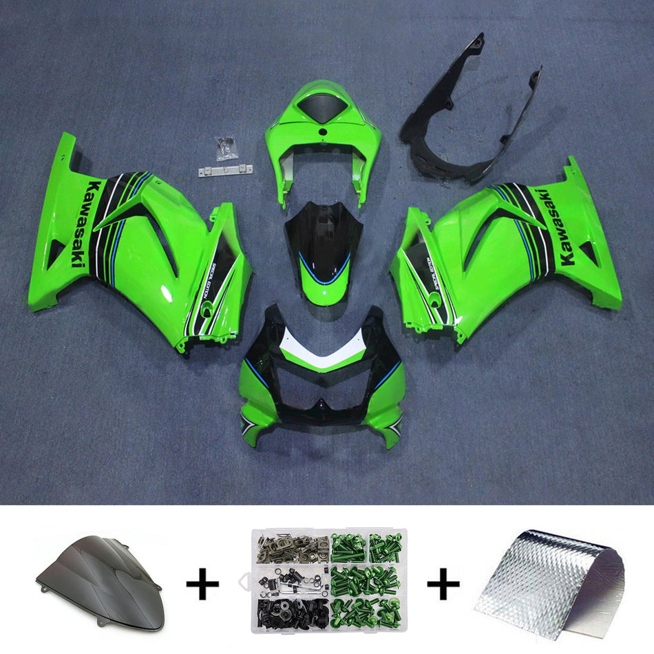 インジェクションフェアリングキット ボディワーク プラスチック ABS カワサキ EX250 Ninja250R 2008-2012 に適合