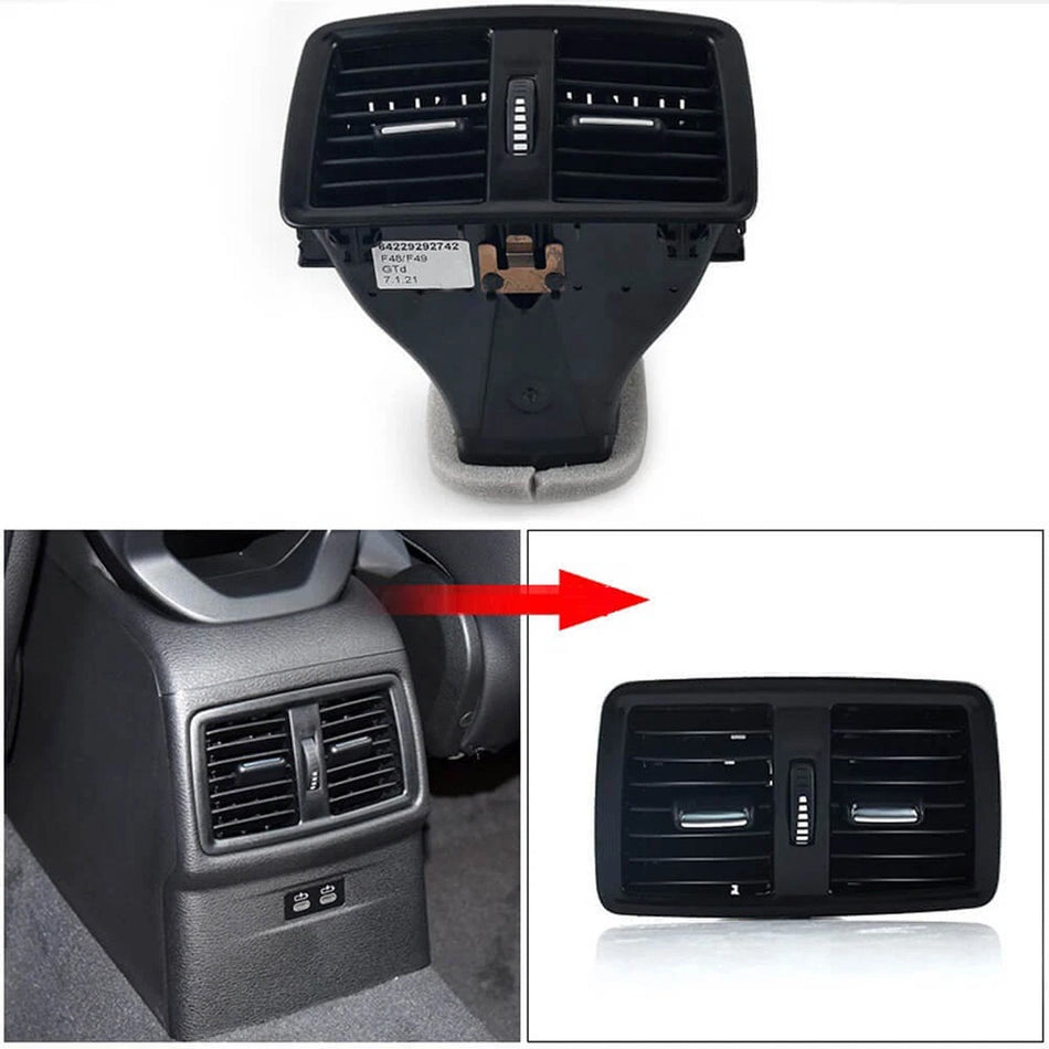 センターコンソールリアエアベントグリル 64229292742 BMW X1 X2 F48 F49 F38 F39用