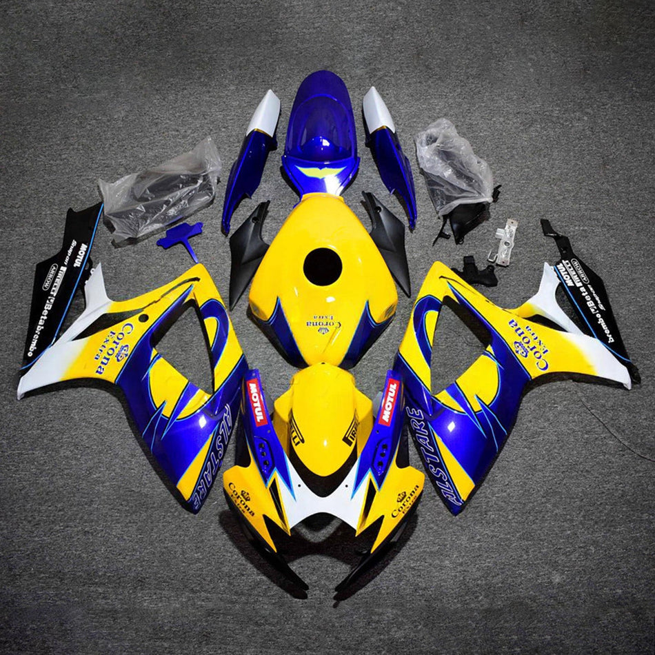スズキ GSXR 600/750 2006-2007 K6 用 インジェクションフェアリングキット ボディワーク プラスチック ABS