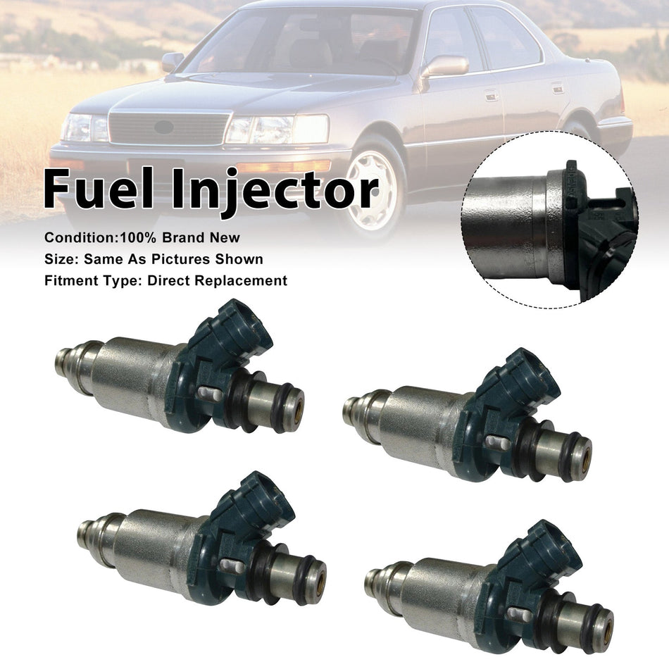 レクサスLS400（1992-1997年式）、SC400（1992-1997年式）用燃料インジェクター4個セット 23250-50020