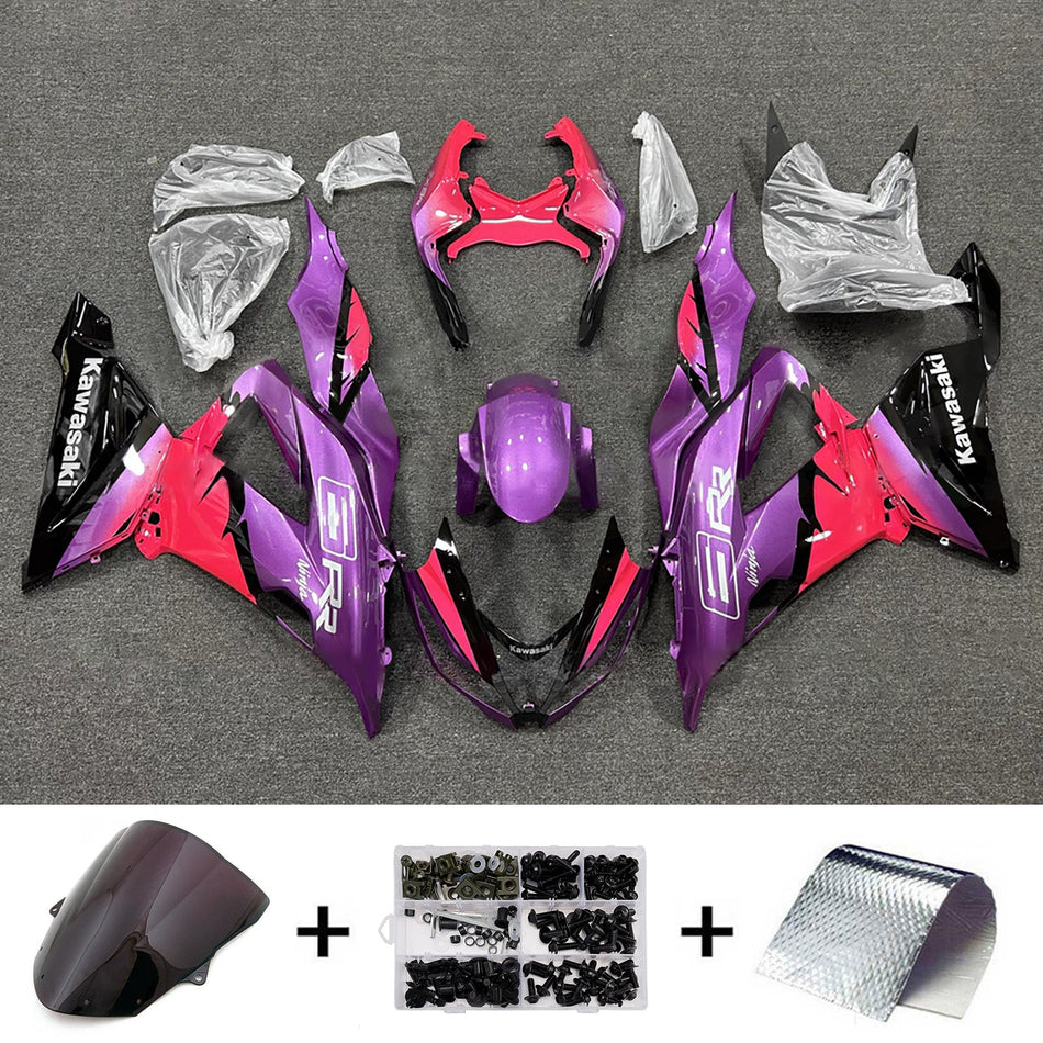 インジェクションフェアリングキット ボディワーク プラスチック ABS カワサキ ZX6R 636 2013-2018 に適合