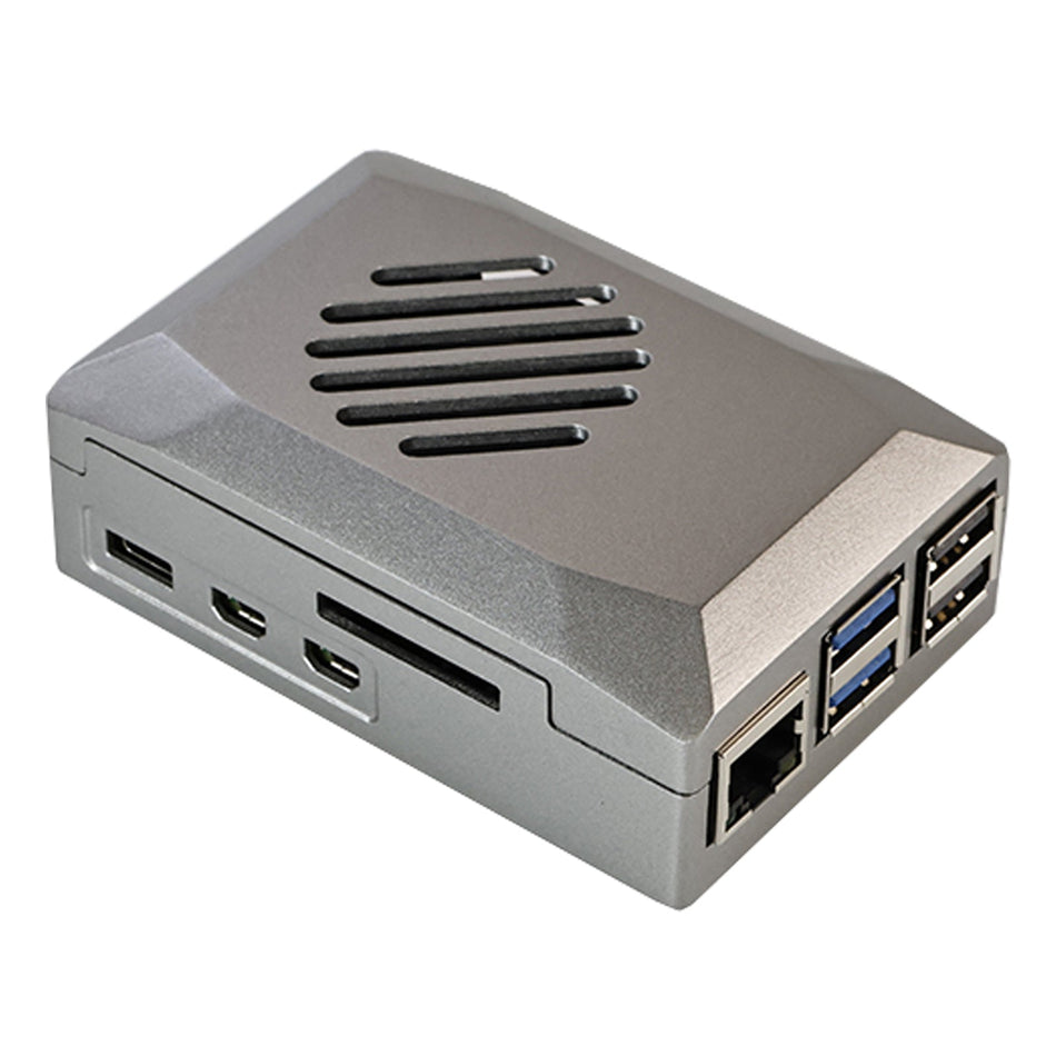 シルバーシャドウシェル Raspberry pi5 保護ボックス ABS 素材 スピードコントロールファン
