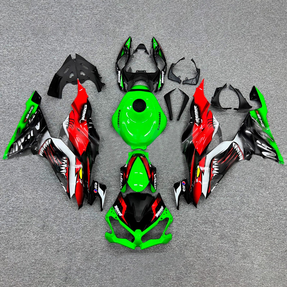 インジェクションフェアリングキット ボディワーク プラスチック ABS カワサキ ZX6R 2019-2023 に適合