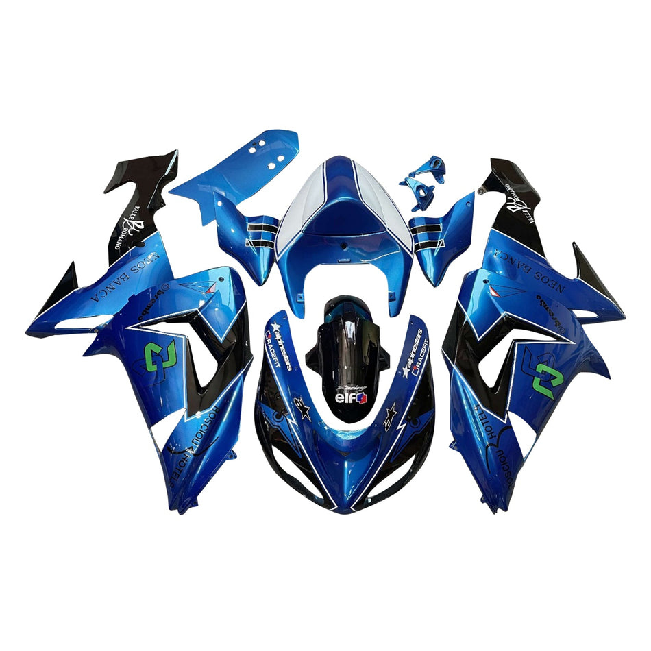 インジェクションフェアリングキット ボディワーク プラスチック ABS カワサキ ZX10R 2006-2007 に適合