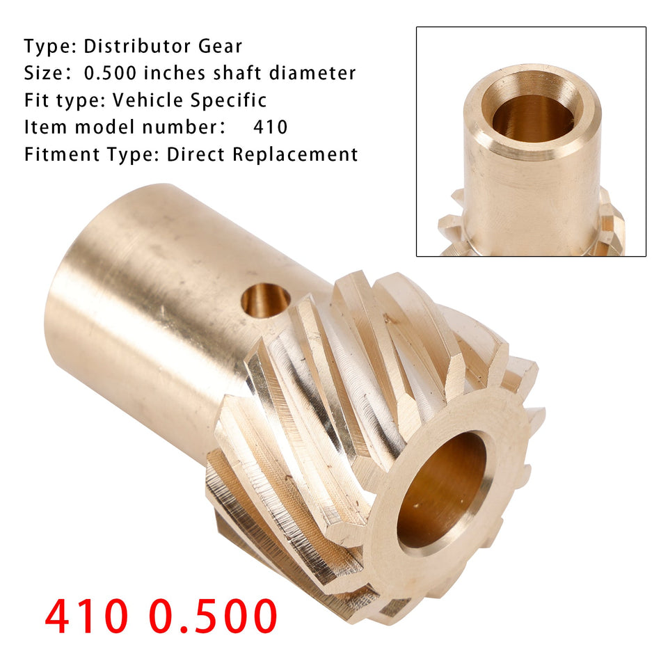 ""410 0.500"""" シャフト径 ディストリビューターギア シボレー MSD スモール/ビッグブロック
