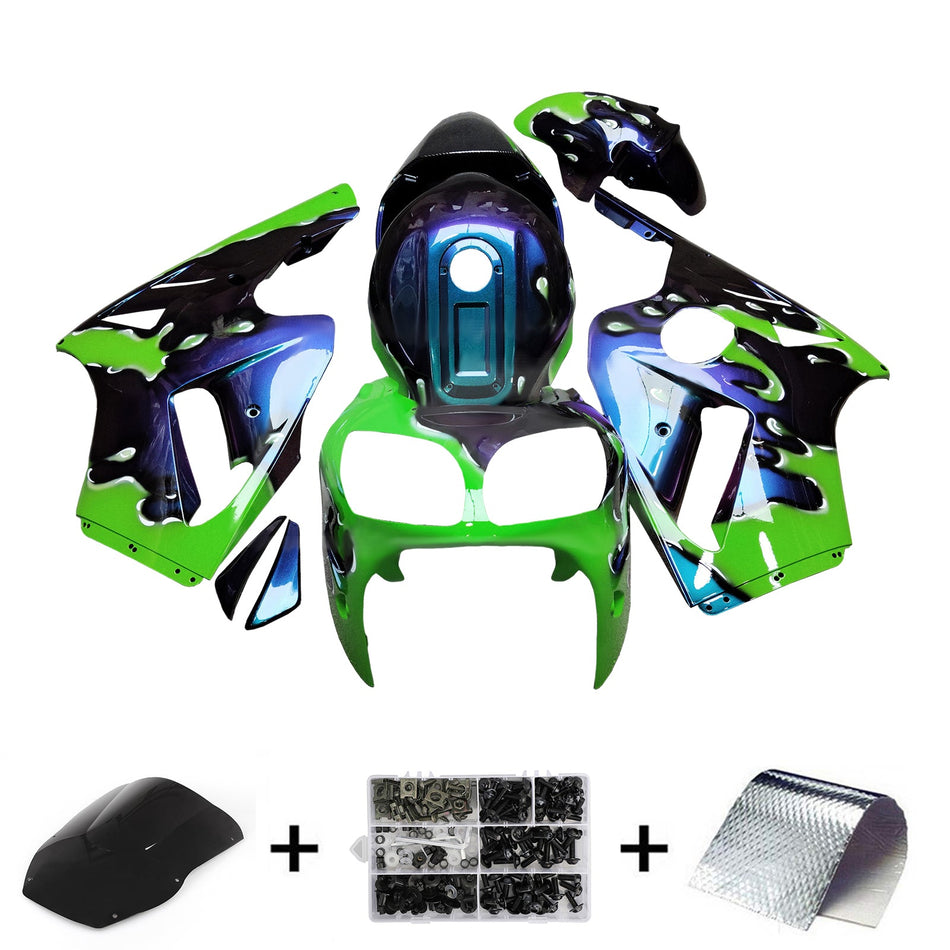 インジェクションフェアリングキット ボディワーク プラスチック ABS カワサキ ZX12R 2000-2001 に適合