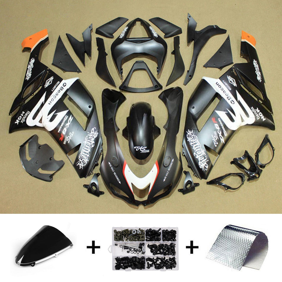 インジェクションフェアリングキット ボディワーク プラスチック ABS カワサキ ZX6R 636 2007-2008 に適合
