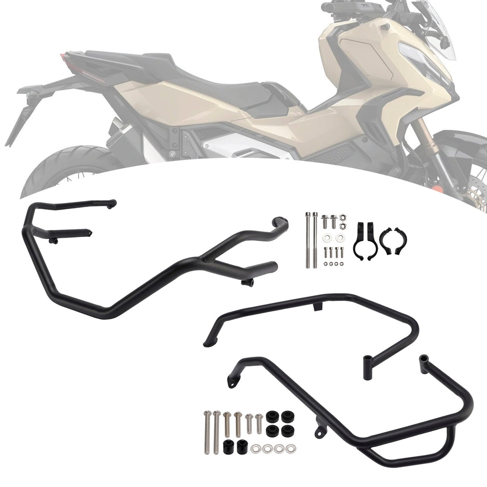 2025年以降 ホンダ X-Adv 750 上部+下部エンジンガードフレームクラッシュバーキット ブラック