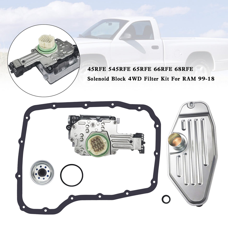 三菱 レイダー 2006-2008 5 SP R/4WD V8 4.7L 5-45RFE ソレノイド ブロック 4WD フィルター キット
