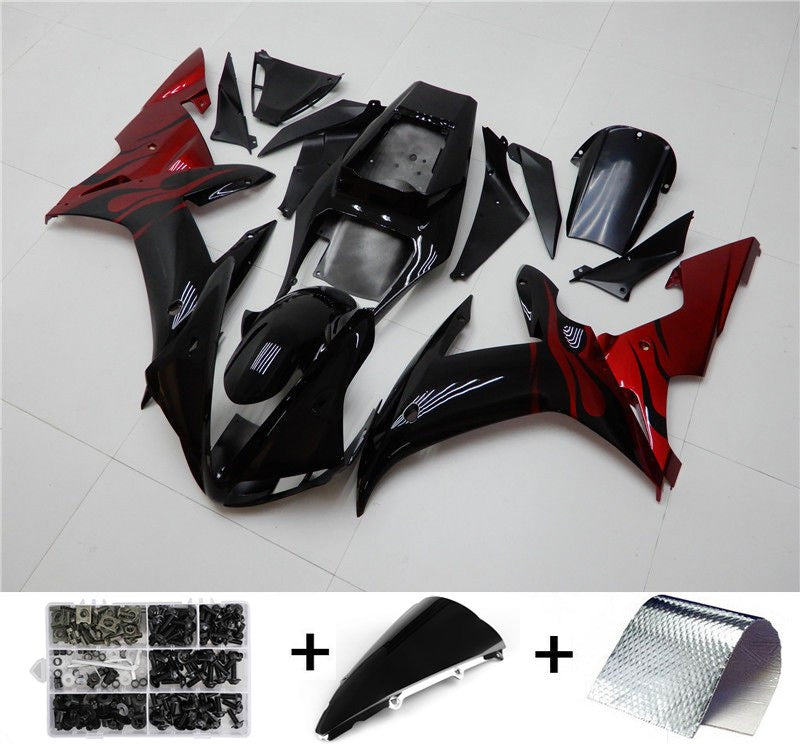 2002-2003 ヤマハ YZF R1 フェアリング ブラック レッド キット
