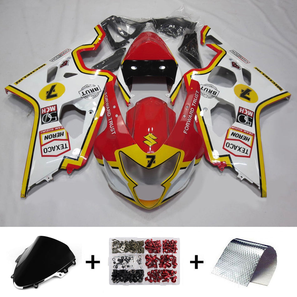 インジェクションフェアリングキット ボディワーク プラスチック ABS スズキ GSXR 600/750 2004-2005 K4用