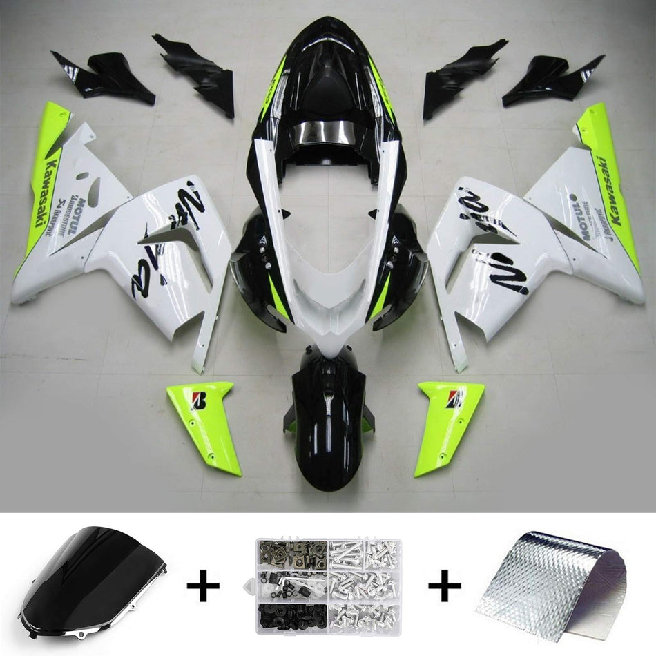 2004-2005 カワサキ ZX10R Amotopart インジェクションフェアリングキット ボディワーク プラスチック ABS #126