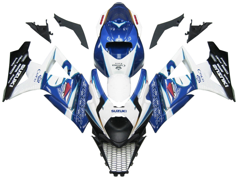 2007-2008 スズキ GSXR 1000 ホワイト ブルー アルスター コロナ レーシング フェアリング ジェネリック