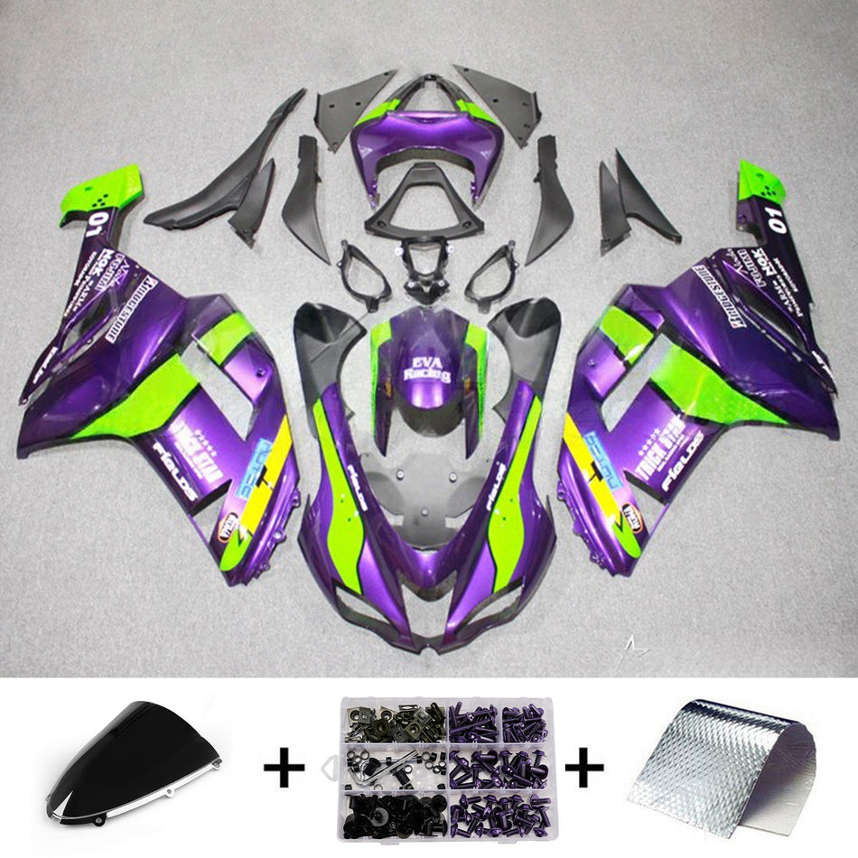 インジェクションフェアリングキット ボディワーク プラスチック ABS カワサキ ZX6R 636 2007-2008 に適合