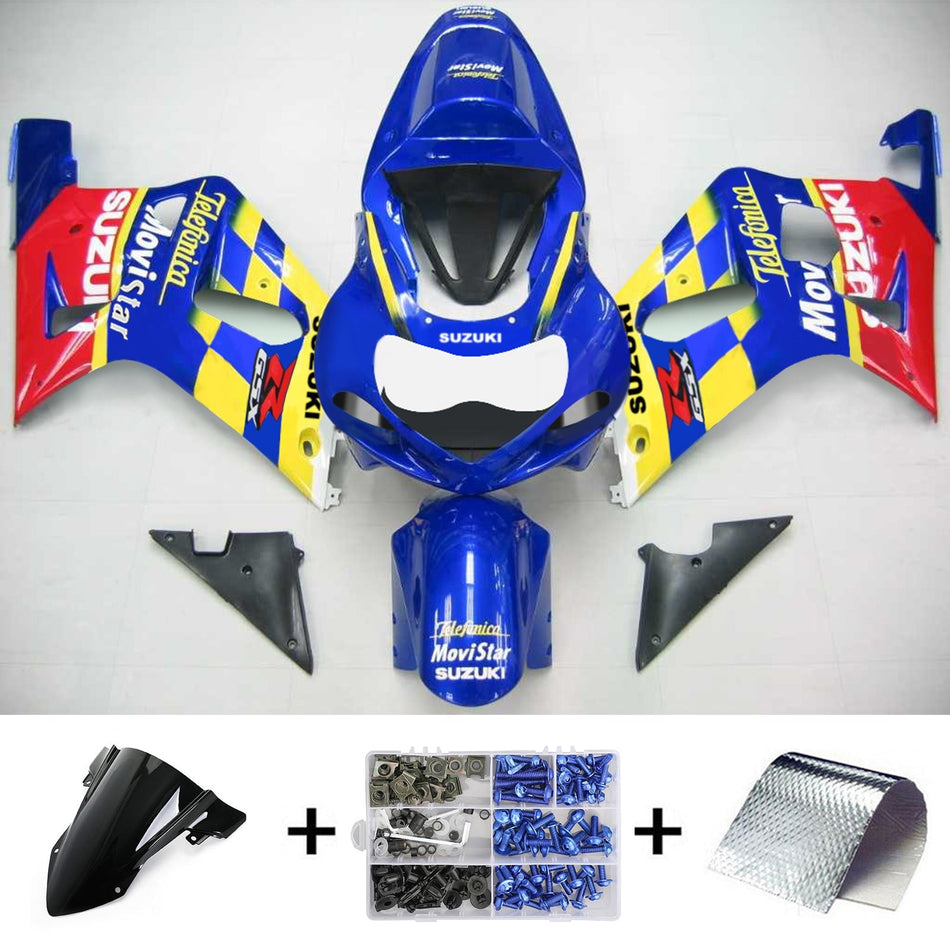 2001-2003 スズキ GSXR750 K1 Amotopart インジェクションフェアリングキット ボディワーク プラスチック ABS #107