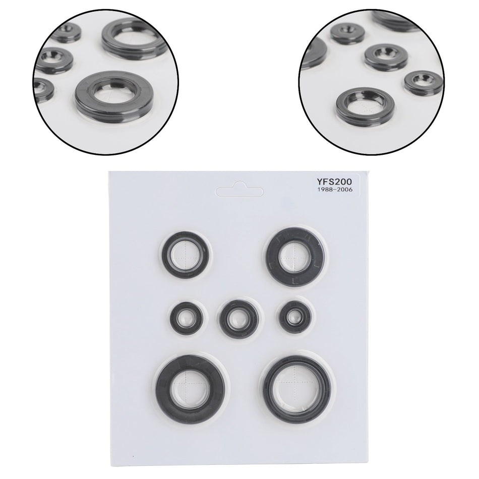 7個エンジンオイルシールキット ヤマハ ブラスター 200 YFS200 YFS 200 1988 - 2006 汎用