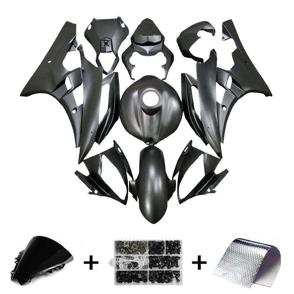 インジェクションフェアリングキット ボディワーク プラスチック ABS ヤマハ YZFR6 YZF-R6 2006-2007用