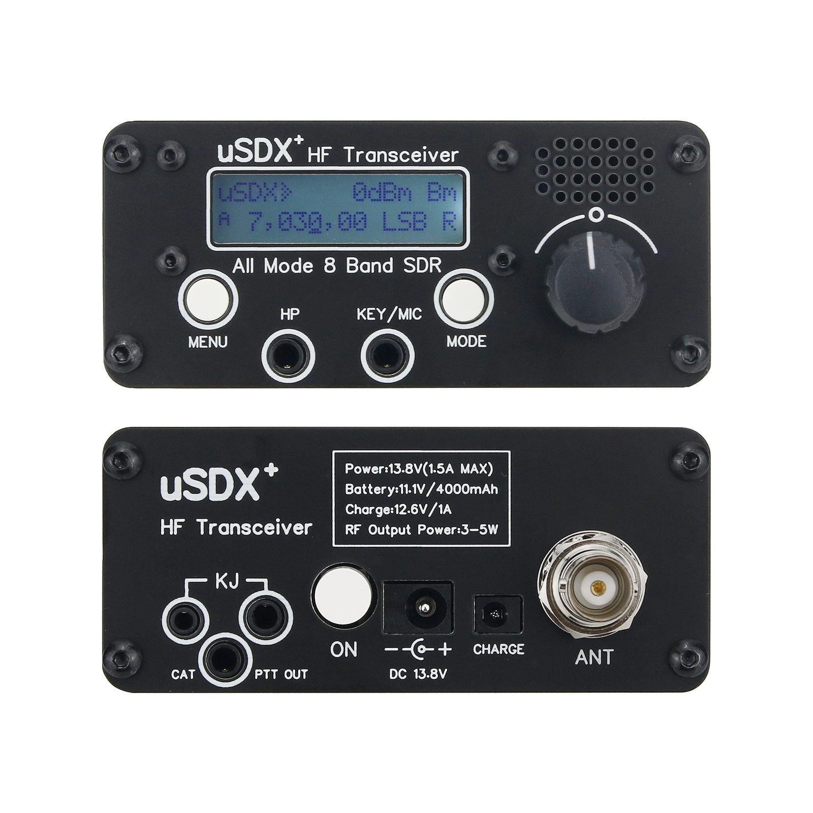 ☆ USDR uSDX+ Plus V2 SDRトランシーバー uSDR uSDX+ V2 SDRトランシーバー 8バンド 全モード 高周波 SSB CW AM