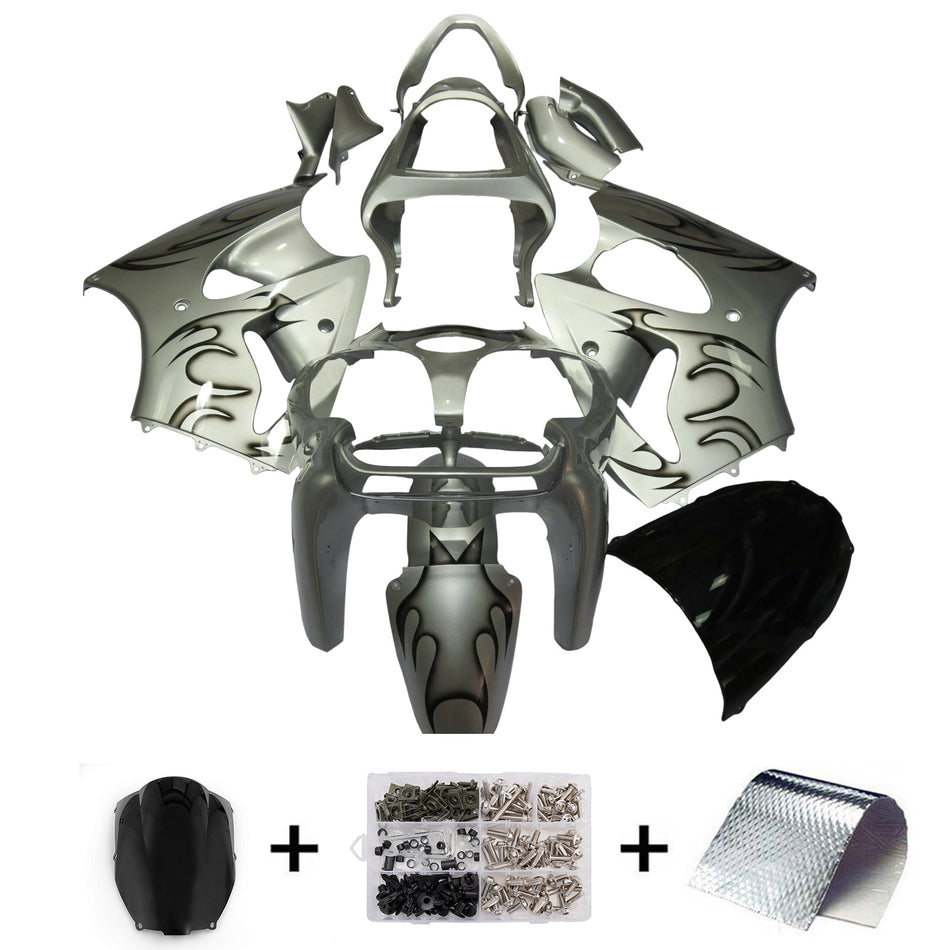 カワサキ ZX6R 636 2000-2002 ZZR600 2005-2008 用インジェクションフェアリングキット ボディワーク