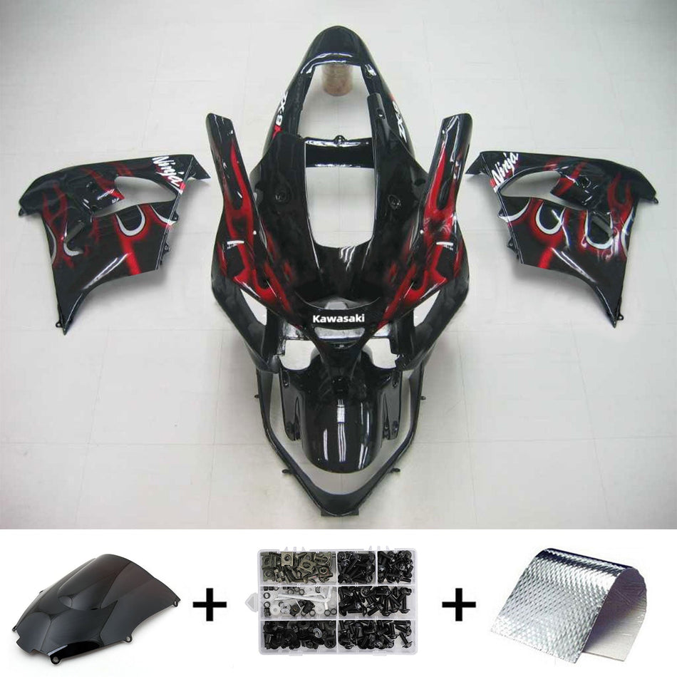 2002-2003 カワサキ ZX9R インジェクションフェアリングキット ボディワーク プラスチック ABS #108