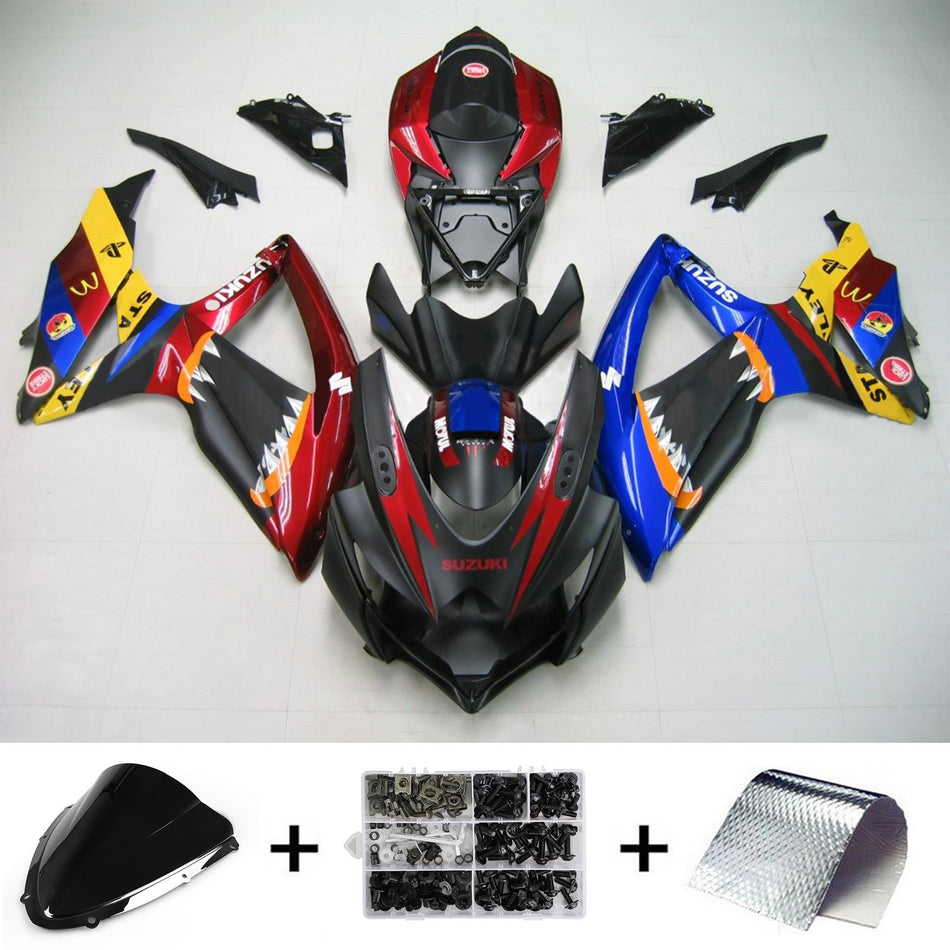2008-2010 スズキ GSXR 600/750 K8 Amotopart インジェクションフェアリングキット ボディワーク プラスチック ABS #154