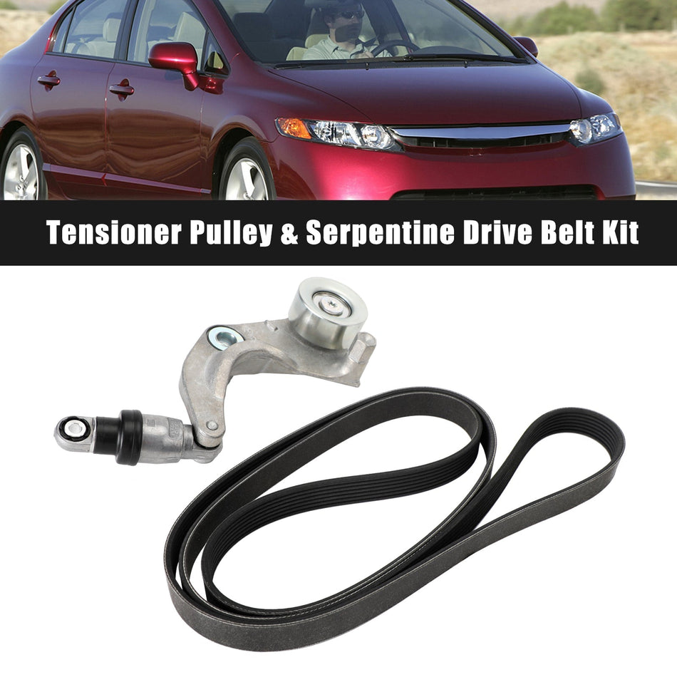 2006-2011 ホンダ シビック 1.8L テンショナー プーリー &amp; サーペンタイン ドライブ ベルト キット
